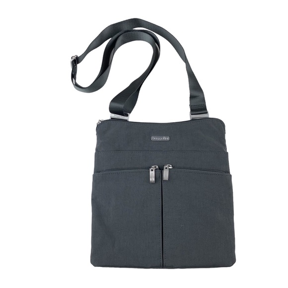 Baggallini Handbags - Baggalini Nylon Crossbody Bag Purse Travel Pockets Grey
